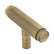Messtique Meubelknop T-Model "Lines" 50mm | Antiek Messing Messtique Meubelknop T-Model "Lines" 50mm | Antiek Messing