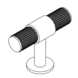 Fingertip Designs T-knop "Knurled" 50mm | Antraciet Fingertip Designs T-knop "Knurled" 50mm | Antraciet