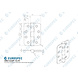 Eurospec Bladscharnier | 102 x 76mm | satijn messing | afgerond Eurospec Bladscharnier | 102 x 76mm | satijn messing | afgerond