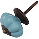 Good in Style Porseleinen meubelknop bloem blauw - brons Good in Style Porseleinen meubelknop bloem blauw - brons