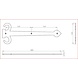 Ludlow Foundries Gietijzeren sierscharnier 380 x 145mm - Ludlow Foundries Ludlow Foundries Gietijzeren sierscharnier 380 x 145mm - Ludlow Foundries