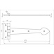 Ludlow Foundries Gietijzeren scharnier Speer 275 mm Ludlow Foundries Gietijzeren scharnier Speer 275 mm