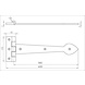 Ludlow Foundries Gietijzeren scharnier Speer 380 mm Ludlow Foundries Gietijzeren scharnier Speer 380 mm