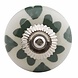 Good in Style Porseleinen meubelknop wit met groen hartjes Good in Style Porseleinen meubelknop wit met groen hartjes