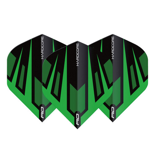 Red Dragon Red Dragon Hardcore Radical Green & Black Fan Darts Flights