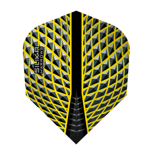 Harrows Harrows Silika Round NO6 Yellow Tough Crystalline Coated Darts Flights