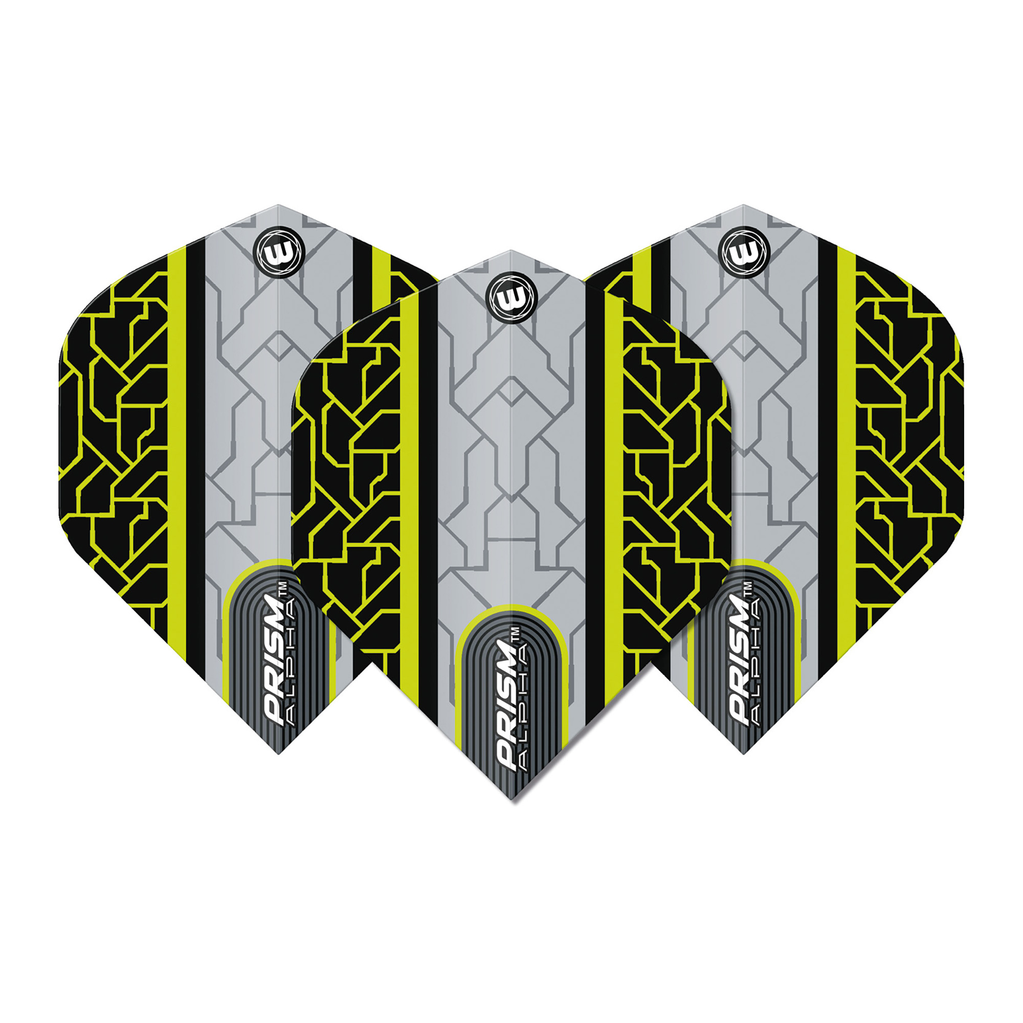 WINMAU - Prism Alpha Wit en Zwart dart vluchten - 1 sets per pakket (3