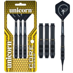 Unicorn Core Shape 2 Brass - Black Soft Tip Darts