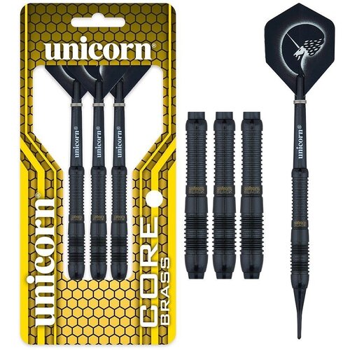 Unicorn Unicorn Core Shape 2 Brass - Black Soft Tip Darts