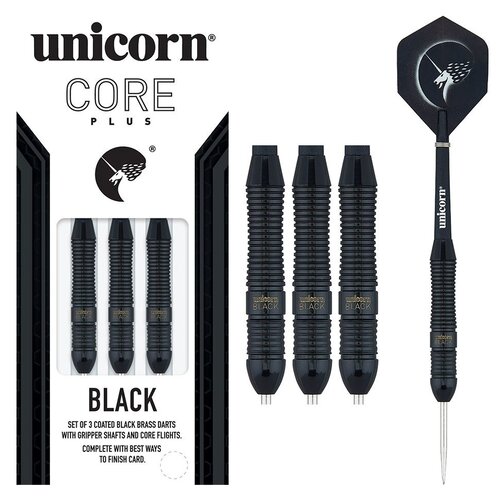 Unicorn Unicorn Core Plus Win Shape 1 Brass - Black Steel Tip Darts