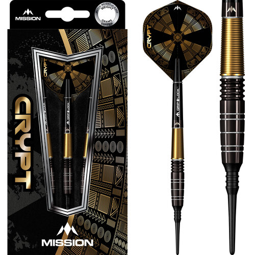 Mission Mission Crypt Black & Gold PVD M1 90% Soft Tip Darts