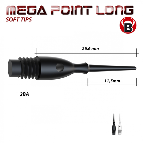 Bull's Germany BULL'S Mega Point Soft Tips Long 1000 Pieces