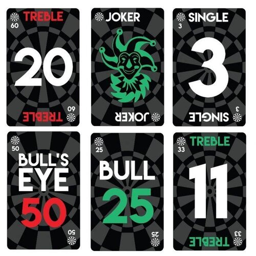 Bull's Bull's Deal a Dart card game