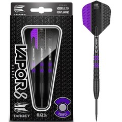 Target Vapor-8 Flight Black-Purple 80% Steel Tip Darts