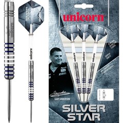 Unicorn Gary Anderson Silverstar 80% P1 Steel Tip Darts