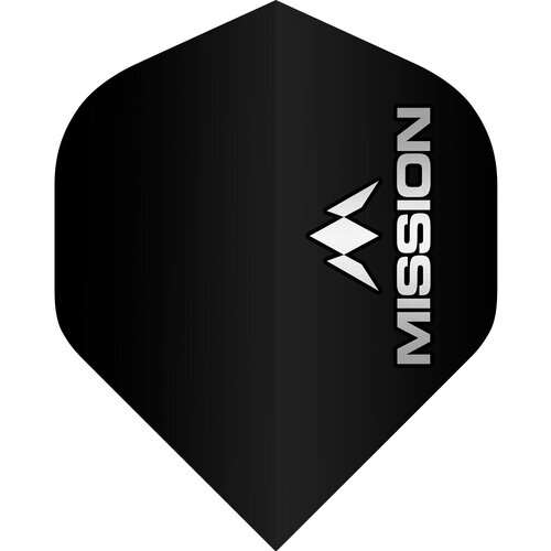 Mission Mission Logo Std NO2 Black & Grey Darts Flights