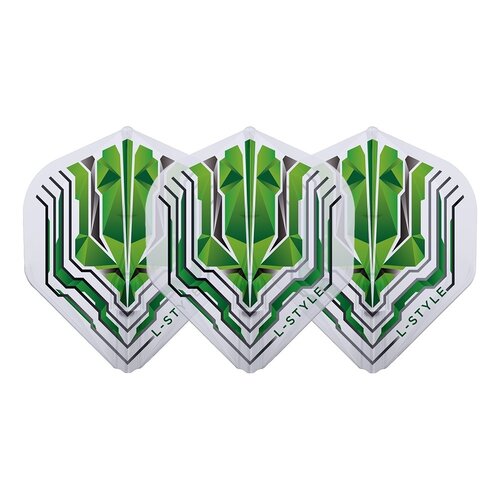 L-Style L-Style Champagne Flight EZ L1 Standard Origin Series Clear Green Darts Flights