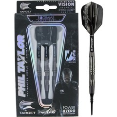 Phil Taylor Power 8ZERO Black 80% Soft Tip Darts