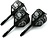 Cuesoul - ROST Integrated Dart Flights - Skeleton Black Shape Darts Flights