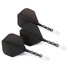 CUESOUL Cuesoul - ROST T19 Integrated Dart Flights - Standard Shape - Clear Black Darts Flights