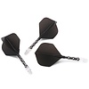 CUESOUL Cuesoul - ROST T19 Integrated Dart Flights - Standard Shape - Clear Black Darts Flights