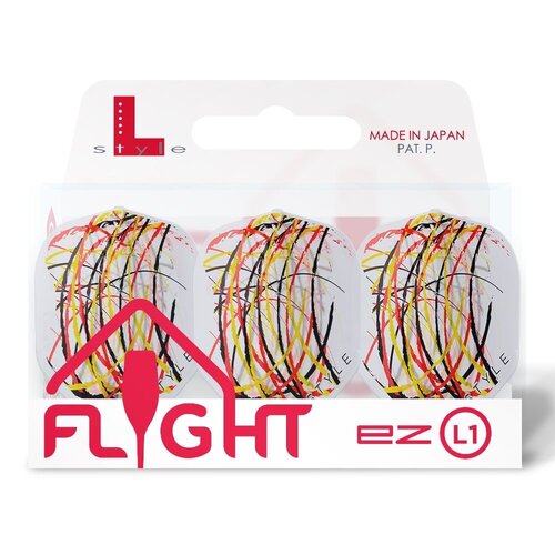 L-Style L-Style L1 EZ RYB Series Type B Clear White Darts Flights