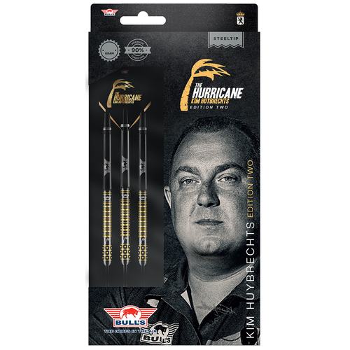 Bull's Bull's Kim Huybrechts Black E2 90% Steel Tip Darts