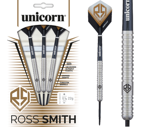 ロススミス ROSS SMITH TWO TONE Black＆Gold 24g Unicorn Ross Smith Darts - Steel Tip - Smudger - Two Tone