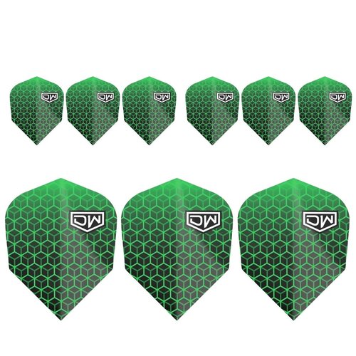 DW Original DW Avenger 02 Green 3 Set NO6 Darts Flights