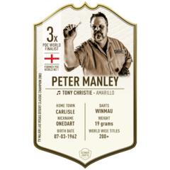 Ultimate Darts Card Immortals Peter Manley