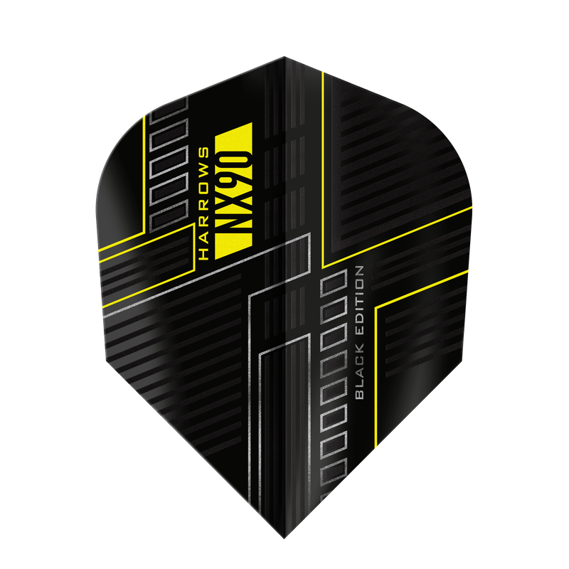 Harrows NX90 Black NO6 Darts Flights