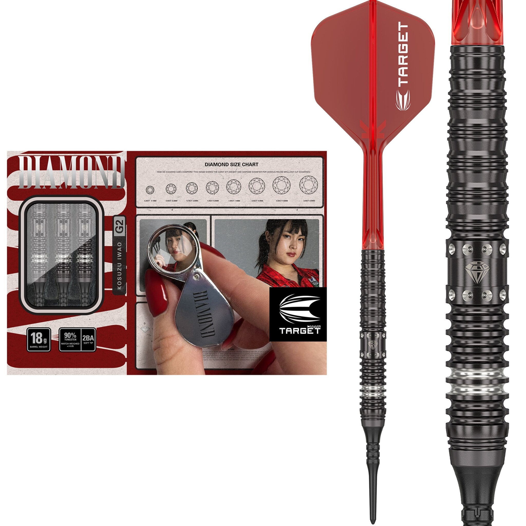 TARGET KOSUZU IWAO G2 ダーツセット 20g TARGET DIAMOND G2 MAX KOSUZU IWAO – Dartsbuddy.com
