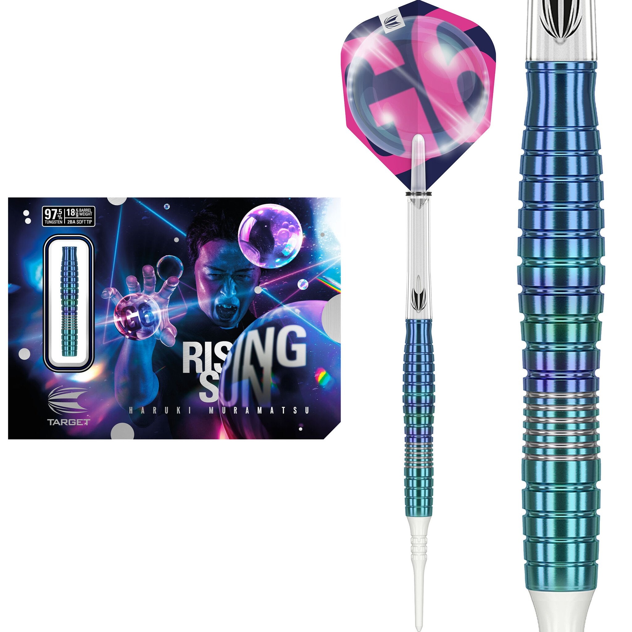 Target K-Flex Rising Sun Dart Flights & Schäft Produktbild-Vorschau 7
