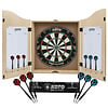 KOTO KOTO Darts Centre - Lightwood Dartboard Cabinet with Darts