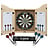 KOTO Darts Centre - Lightwood Dartboard Cabinet with Darts