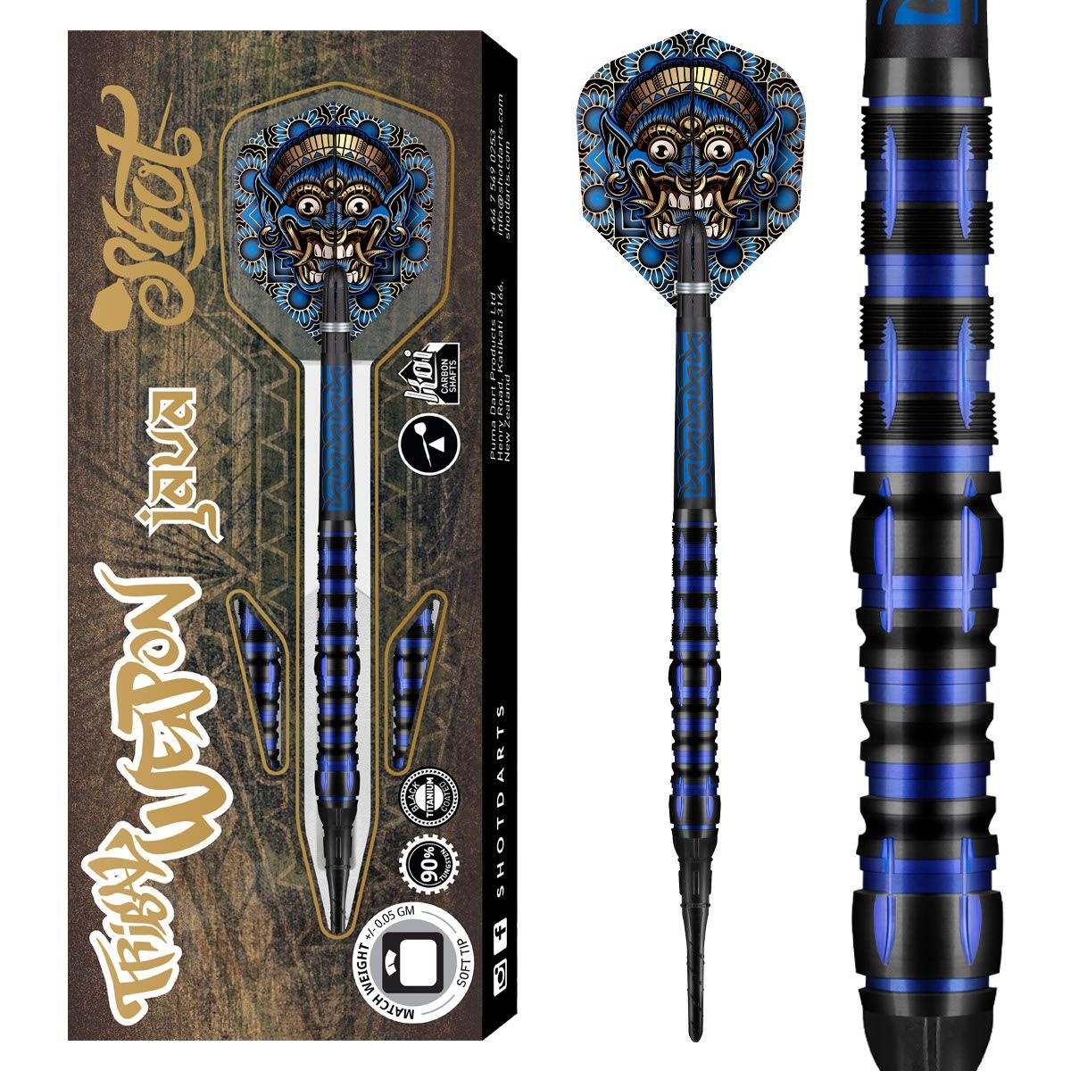 Shot Tribal Weapon Java 90% Soft Tip Darts
