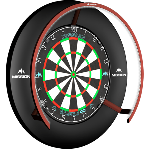 Mission Mission Torus 270 LED   Red Dartboard Lighting