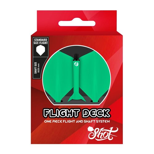 Shot Shot Flight Deck System Green NO2 Darts Flights