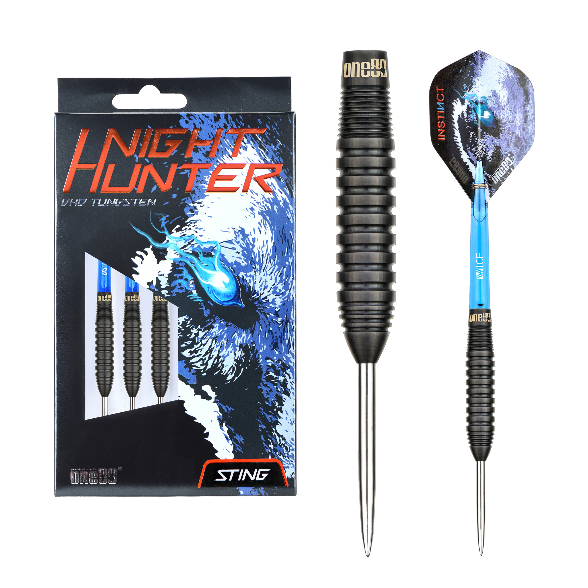 ONE80 Night Hunter Sting 90% Steel Tip Darts - Dartshopper.eu