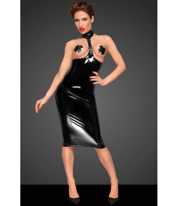 * NOIR handmade Onderborst Lak jurk van Noir Handmade Decadence