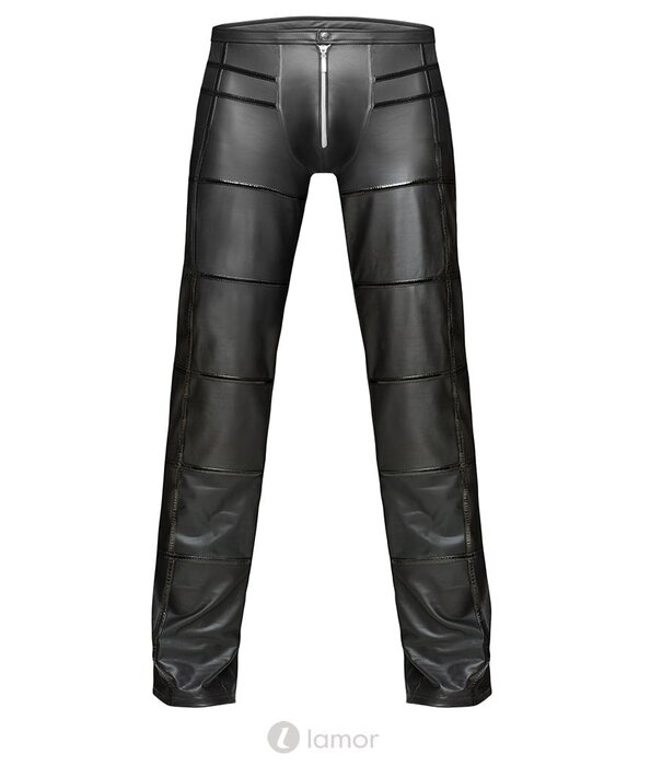 * NOIR handmade Lange herenbroek met lak strepen van Noir Handmade