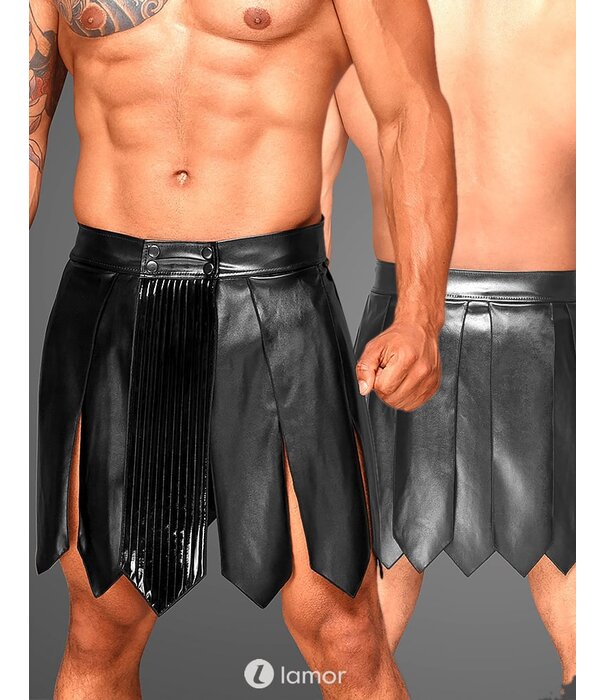 * NOIR handmade Eco leren heren gladiator rok met PVC delen van Noir Handmade