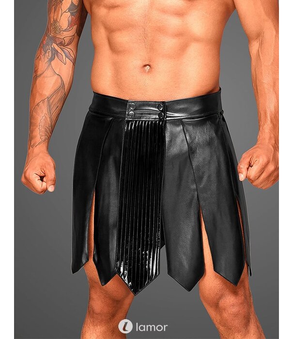 * NOIR handmade Eco leren heren gladiator rok met PVC delen van Noir Handmade