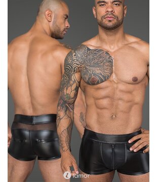 Matte Heren short met rits