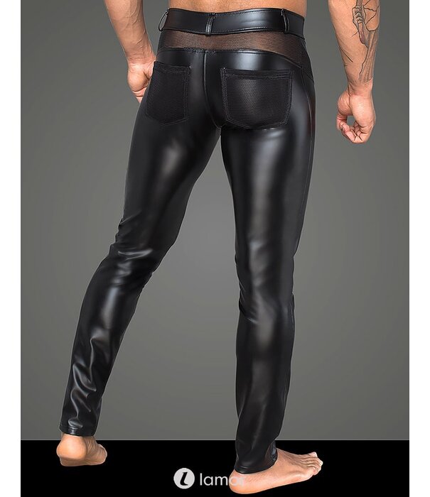 * NOIR handmade Lange herenbroek inzetstukken van mesh van Noir Handmade