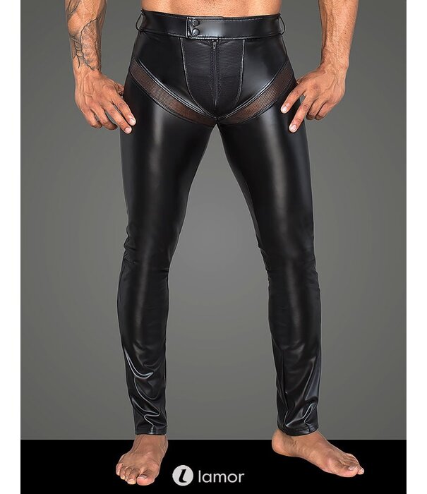 * NOIR handmade Lange herenbroek inzetstukken van mesh van Noir Handmade