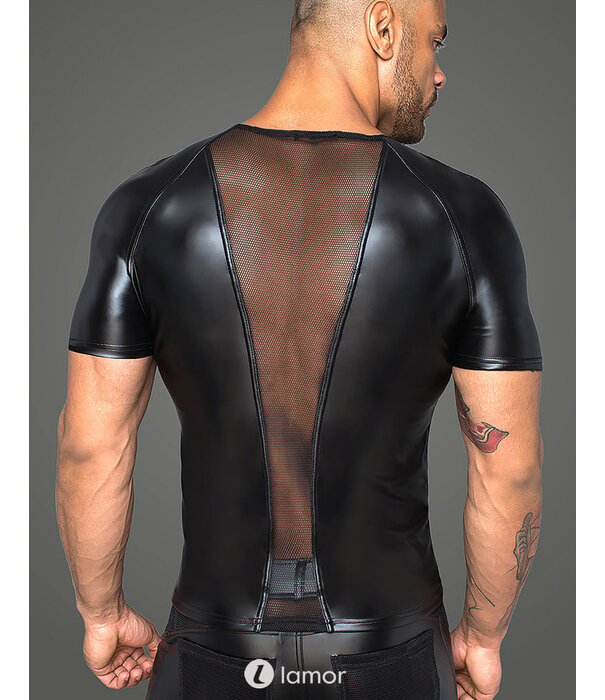 * NOIR handmade Stijlvol Heren shirt met mesh inzet van Noir Handmade