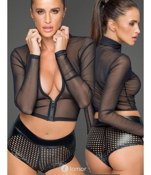 Tule top met ritssluiting, F220