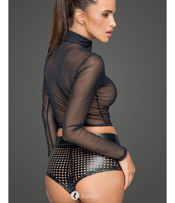 * NOIR handmade Tule top met ritssluiting van Noir Handmade MissBeHaved Collection