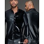 Stijlvol Heren shirt wetlook met PVC van Noir Handmade